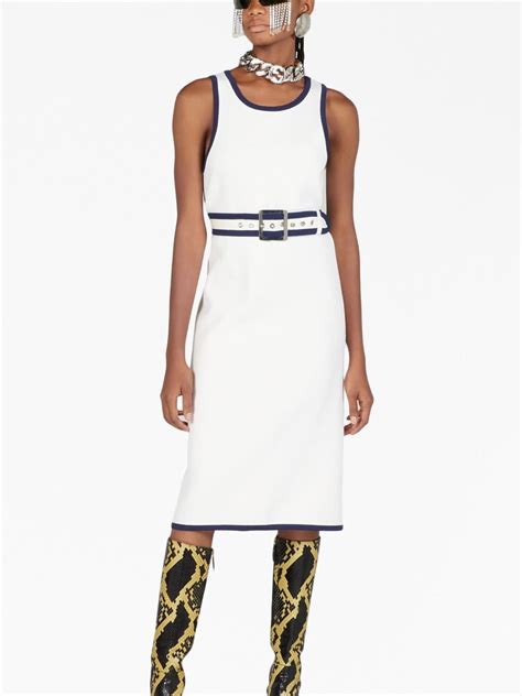 gucci midi white dress length|Gucci ladies dresses.